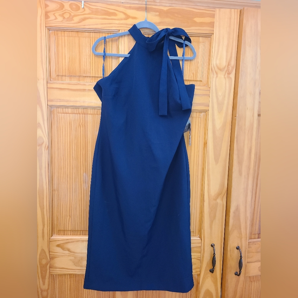 Navy Halter Dress